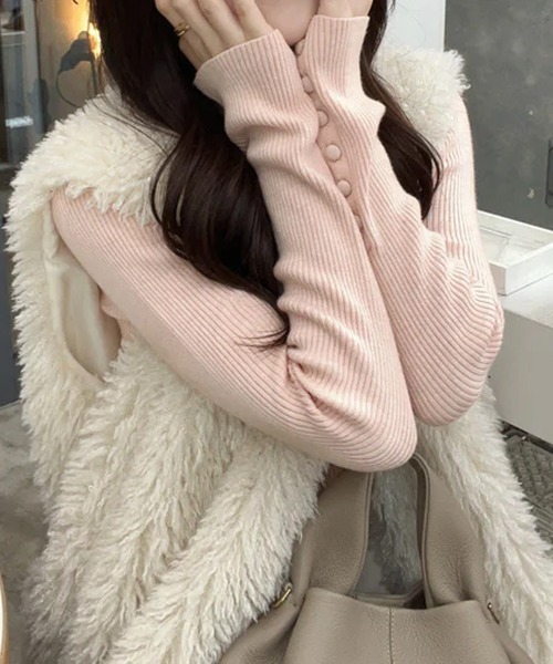 merrylatte(メリーラテ)の「もこもこフェイクファーベスト(ベスト・レディース・アイボリー・FREE)」の2枚目の写真