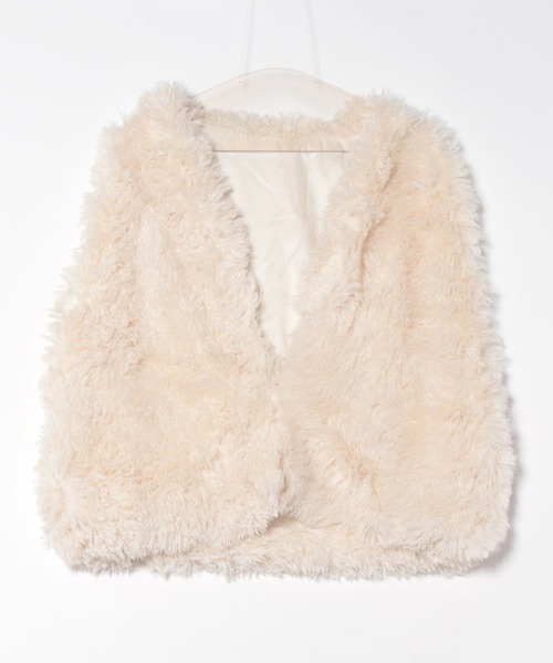 merrylatte(メリーラテ)の「もこもこフェイクファーベスト(ベスト・レディース・アイボリー・FREE)」の13枚目の写真