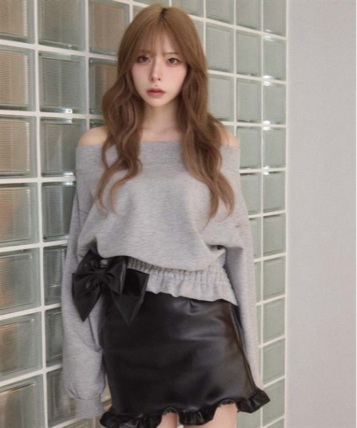 スウェットオフショルＴＯＰＳ（Tシャツ/カットソー）｜FickleBebe（フィクルベベ）