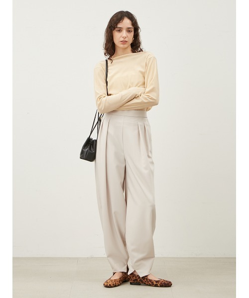 Mila Owen（ミラオーウェン）の「フロッキーメッシュT【手洗い可能】（Tシャツ/カットソー・レディース・イエロー/ブラック/アイボリー/ピンク・1/0）」の16枚目の写真