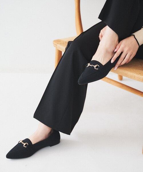 UNTITLED（アンタイトル）の「【軽い！洗える！】リサイクルニットローファー（その他シューズ・レディース・ブラック/ベージュ・25/35/45）」の3枚目の写真