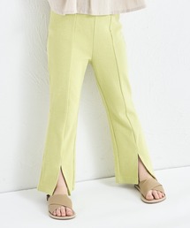 【しなやかストレッチ】裾スリット ストレッチ フレアパンツ