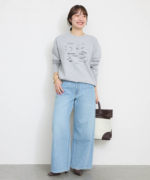 ＋81BRANCA（ハチイチブランカ）の「+81BRANCA/ハチイチブランカ SLOBE別注 HELLO スウェット（スウェット・レディース・ライトグレー/ホワイト・FREE）」の20枚目の写真