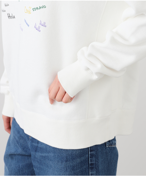 ＋81BRANCA（ハチイチブランカ）の「+81BRANCA/ハチイチブランカ SLOBE別注 HELLO スウェット（スウェット・レディース・ライトグレー/ホワイト・FREE）」の10枚目の写真