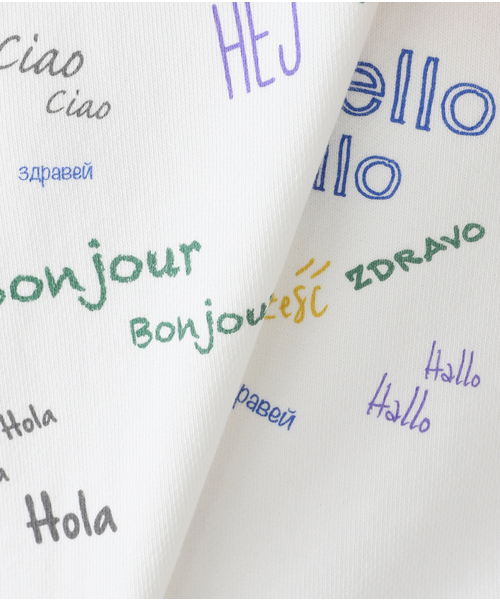 ＋81BRANCA（ハチイチブランカ）の「+81BRANCA/ハチイチブランカ SLOBE別注 HELLO スウェット（スウェット・レディース・ライトグレー/ホワイト・FREE）」の4枚目の写真