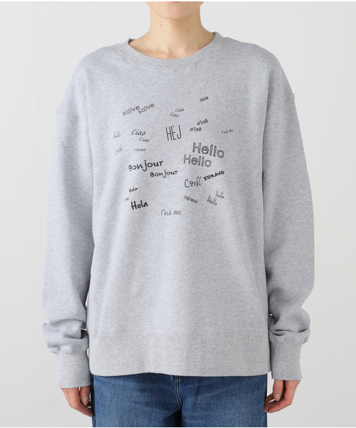 ＋81BRANCA（ハチイチブランカ）の「+81BRANCA/ハチイチブランカ SLOBE別注 HELLO スウェット（スウェット・レディース・ライトグレー/ホワイト・FREE）」の5枚目の写真