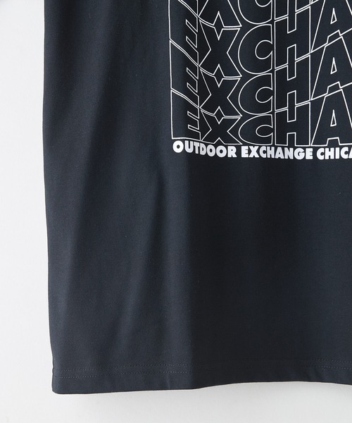 OUTDOOR EXCHANGE（アウトドアエクスチェンジ）の「【OUTDOOR EXCHANGE/アウトドアエクスチェンジ】ウェーブプリントクルーネックロンT オーバーサイズ（Tシャツ/カットソー・メンズ・ホワイト/ブラック・MEDIUM/LARGE）」の10枚目の写真