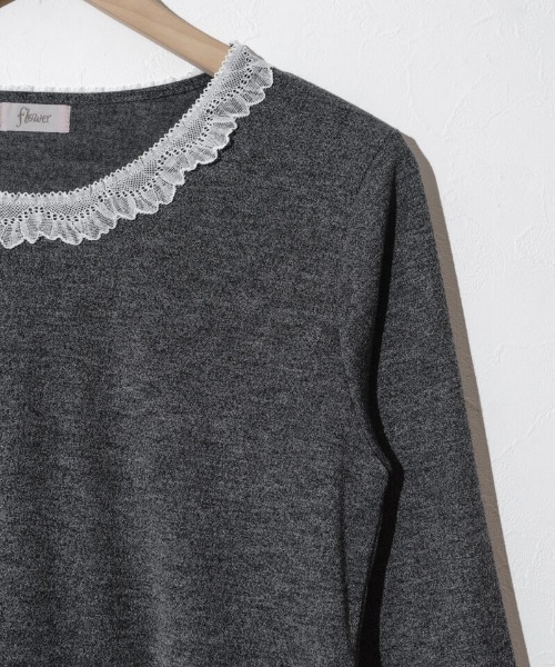 flower（フラワー）の「スワンレーストップ（Tシャツ/カットソー・レディース・アイボリー/グレー・FREE）」の10枚目の写真