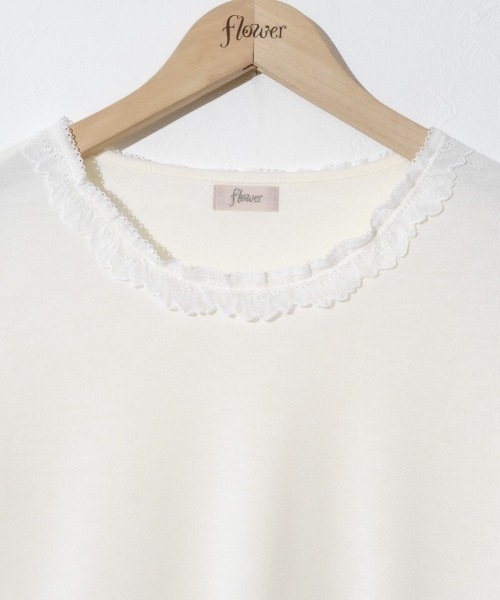 flower（フラワー）の「スワンレーストップ（Tシャツ/カットソー・レディース・アイボリー/グレー・FREE）」の17枚目の写真