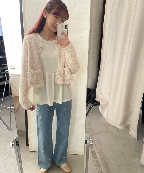緊急セール【D&G】フラワーレースTシャツ★送料関税込 セール】スワンレーストップ（Tシャツ/カットソー）｜flower