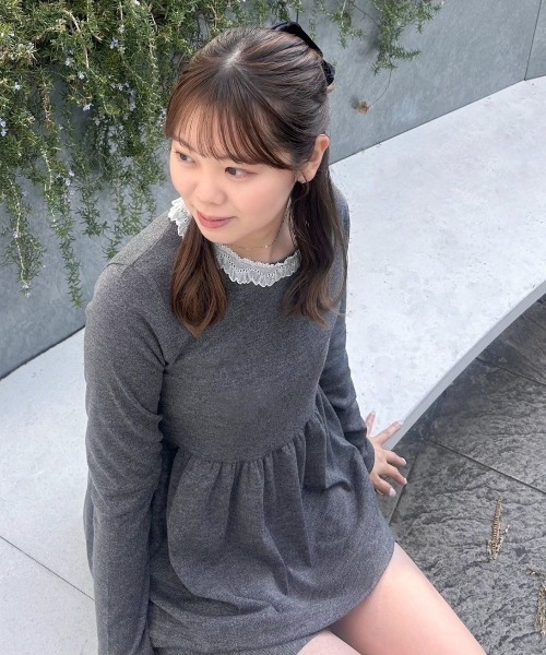 緊急セール【D&G】フラワーレースTシャツ★送料関税込 L】TR天竺フラワーレース 7分袖プルオーバー