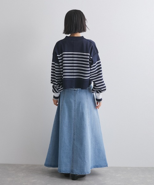 VICKY（ビッキー）の「デニム切り替えフレアスカート≪手洗い可能≫（デニムスカート・レディース・ライトブルー/ブルー/ライトグレー・M）」の4枚目の写真