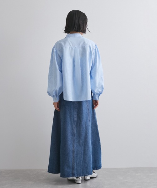 VICKY（ビッキー）の「デニム切り替えフレアスカート≪手洗い可能≫（デニムスカート・レディース・ライトブルー/ブルー/ライトグレー・M）」の9枚目の写真