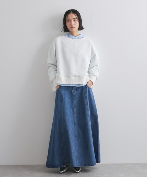 VICKY（ビッキー）の「デニム切り替えフレアスカート≪手洗い可能≫（デニムスカート・レディース・ライトブルー/ブルー/ライトグレー・M）」の14枚目の写真