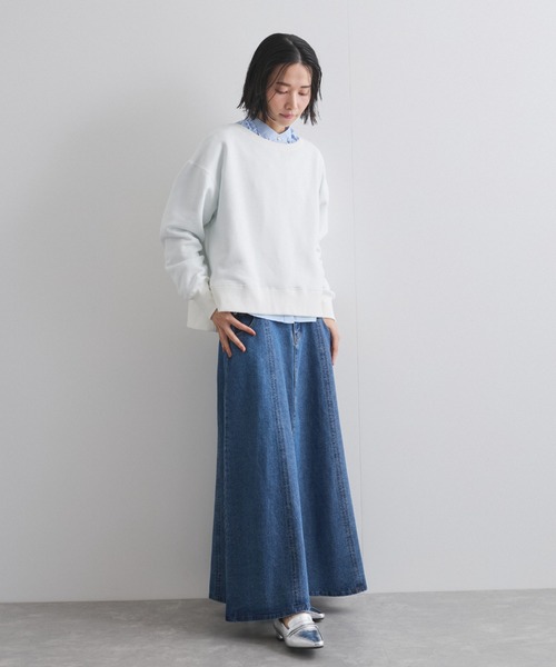 VICKY（ビッキー）の「デニム切り替えフレアスカート≪手洗い可能≫（デニムスカート・レディース・ライトブルー/ブルー/ライトグレー・M）」の17枚目の写真