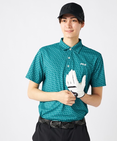セール】【FILA GOLF】プレミアムカノコ FGロゴ総柄 半袖