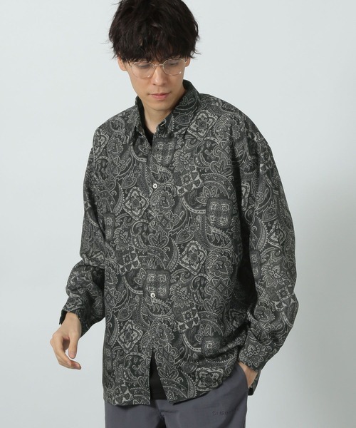 LAKOLE(ラコレ)の「メッシュペイズリーシャツ / 289282(シャツ/ブラウス・メンズ・ネイビー/グリーン/ブラック・MEDIUM/LARGE)」の2枚目の写真