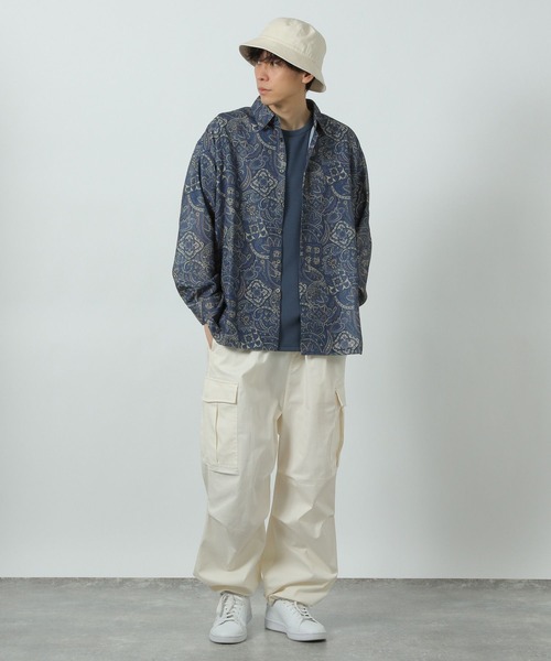 LAKOLE(ラコレ)の「メッシュペイズリーシャツ / 289282(シャツ/ブラウス・メンズ・ネイビー/グリーン/ブラック・MEDIUM/LARGE)」の10枚目の写真