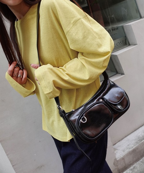 CORNERS(コーナーズ)の「ダブルポケットショルダーバッグ(ショルダーバッグ・レディース・ブラック/ベージュ・FREE)」の21枚目の写真