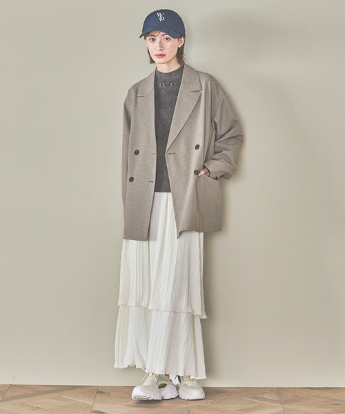 LAKOLE（ラコレ）の「プリーツティアードスカート / 319092（スカート・レディース・ブラック/グレー/オフホワイト/イエロー・FREE）」の7枚目の写真