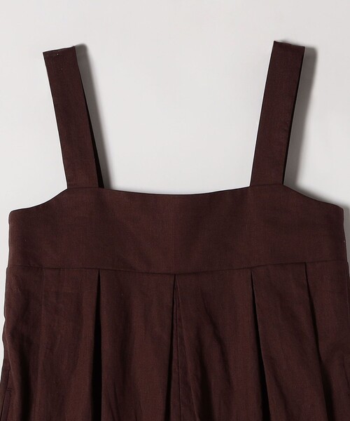 SHIPS any(シップス エニィ)の「SHIPS any:〈洗濯機可能〉リネン ミックス タック ワイド サロペット(サロペット/オーバーオール・レディース・ブラウン/ネイビー・ONE SIZE)」の16枚目の写真