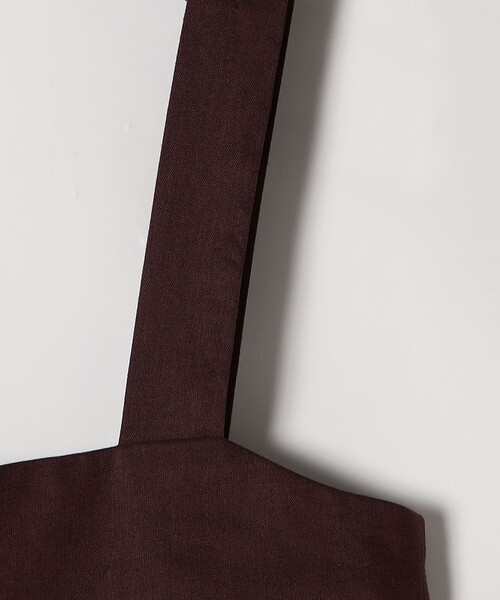 SHIPS any(シップス エニィ)の「SHIPS any:〈洗濯機可能〉リネン ミックス タック ワイド サロペット(サロペット/オーバーオール・レディース・ブラウン/ネイビー・ONE SIZE)」の4枚目の写真