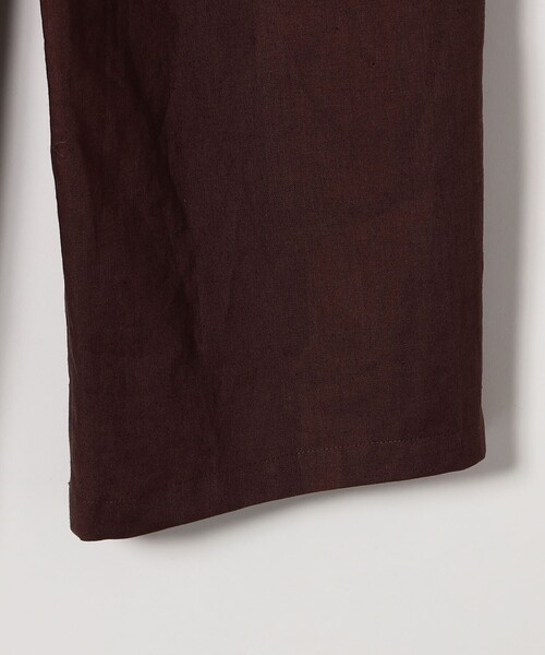 SHIPS any(シップス エニィ)の「SHIPS any:〈洗濯機可能〉リネン ミックス タック ワイド サロペット(サロペット/オーバーオール・レディース・ブラウン/ネイビー・ONE SIZE)」の8枚目の写真