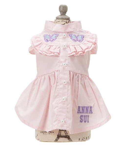 セール】ANNA SUI/蝶刺繍シャツワンピース（ペットウェア