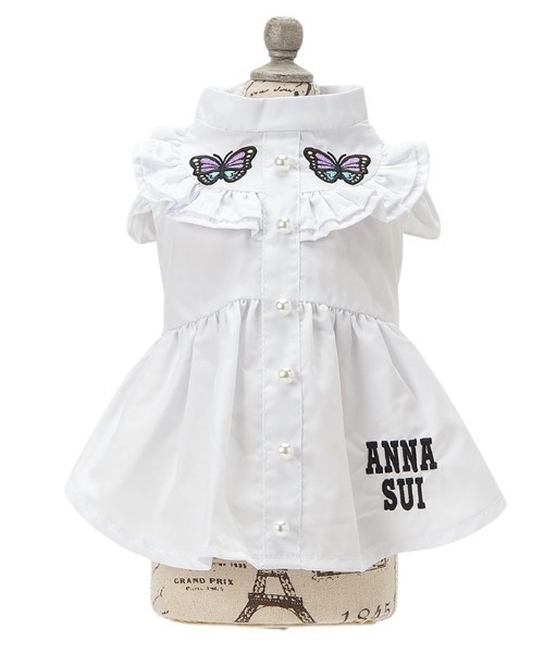 アナスイ　ワンピース セール】ANNA SUI/蝶刺繍シャツワンピース（ペットウェア