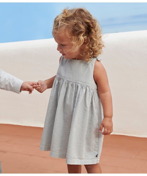 PETIT BATEAU｜プチバトー（キッズ）のワンピース（ストライプ柄）通販 