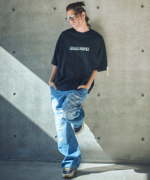 ADAM PATEK（アダムパテック）の「ADAMPATEK/shadow logo short sleeve T/シャドウロゴプリントTシャツ（Tシャツ/カットソー・メンズ・オレンジ/ホワイト/ブラック・1/2）」の13枚目の写真