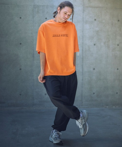 ADAM PATEK（アダムパテック）の「ADAMPATEK/shadow logo short sleeve T/シャドウロゴプリントTシャツ（Tシャツ/カットソー・メンズ・オレンジ/ホワイト/ブラック・1/2）」の9枚目の写真