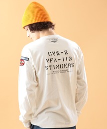 AVIREX(ABbNX)NAVAL PATCH LONG SLEEVE T-SHIRT / lCo pb` TVc / AVIREX / ABbNX(TVc/Jbg\[)