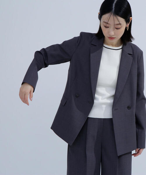 NATURAL BEAUTY BASIC（ナチュラルビューティーベーシック）の「◇総針ベーシックシリーズ クルーネックニット（ニット/セーター・レディース・ベージュ系その他/ホワイト系その他/ブルー系その他6/グリーン系その他6・FREE）」の14枚目の写真