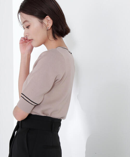 NATURAL BEAUTY BASIC（ナチュラルビューティーベーシック）の「◇総針ベーシックシリーズ クルーネックニット（ニット/セーター・レディース・ベージュ系その他/ホワイト系その他/ブルー系その他6/グリーン系その他6・FREE）」の18枚目の写真