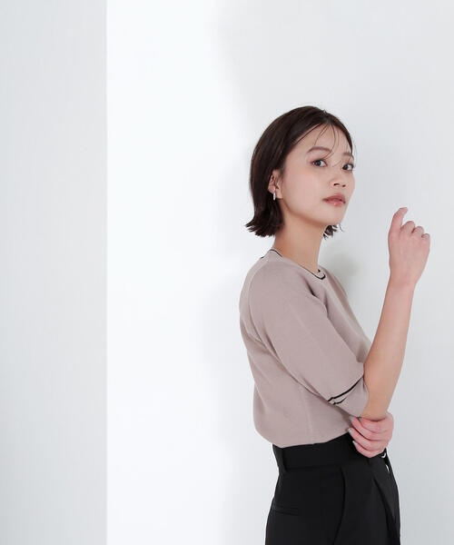 NATURAL BEAUTY BASIC（ナチュラルビューティーベーシック）の「◇総針ベーシックシリーズ クルーネックニット（ニット/セーター・レディース・ベージュ系その他/ホワイト系その他/ブルー系その他6/グリーン系その他6・FREE）」の20枚目の写真