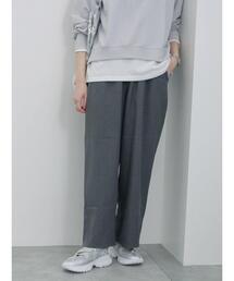Samansa Mos2 blue | ハイウエストワイドパンツ(その他パンツ)