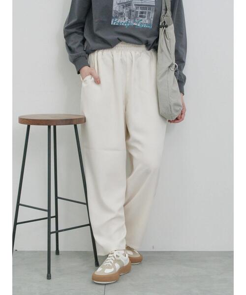 Samansa Mos2 blue(サマンサモスモスブルー)の「ハイウエストワイドパンツ(その他パンツ・レディース・ブラック/カーキ/グレー/キナリ・F)」の20枚目の写真