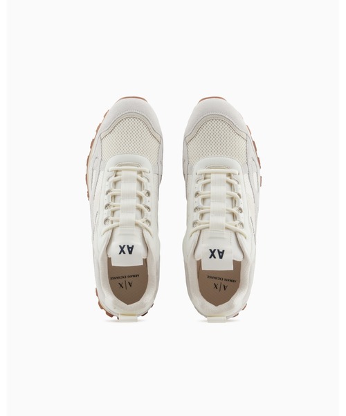 ARMANI EXCHANGE（アルマーニエクスチェンジ）の「【A|X アルマーニ エクスチェンジ】AXロゴ ミックスマテリアル レースアップスニーカー（スニーカー・メンズ・ライトグレー/ホワイト系その他2・8/9/7/6.5/7.5/8.5/9.5/10/10.5/6）」の10枚目の写真