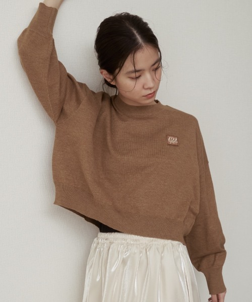 moi tytto（モイテュット）の「ロゴサマーニット（ニット/セーター・レディース・ブラウン/ナチュラル/ピンク・FREE）」の15枚目の写真