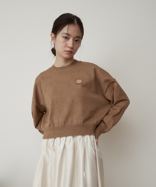 moi tytto（モイテュット）の「ロゴサマーニット（ニット/セーター・レディース・ブラウン/ナチュラル/ピンク・FREE）」の7枚目の写真