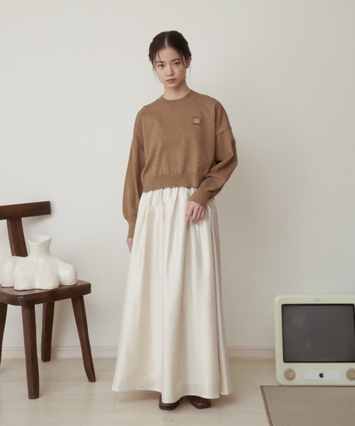 moi tytto（モイテュット）の「ロゴサマーニット（ニット/セーター・レディース・ブラウン/ナチュラル/ピンク・FREE）」の11枚目の写真