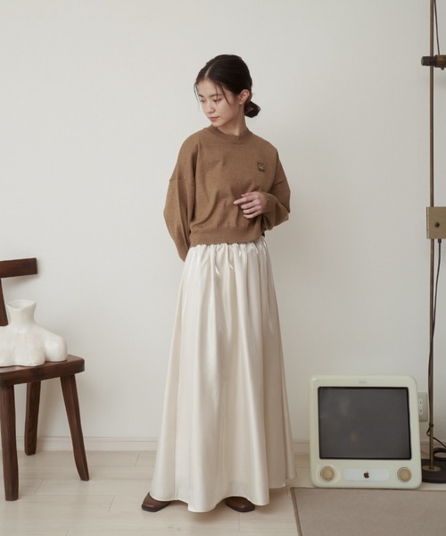 moi tytto（モイテュット）の「ロゴサマーニット（ニット/セーター・レディース・ブラウン/ナチュラル/ピンク・FREE）」の12枚目の写真