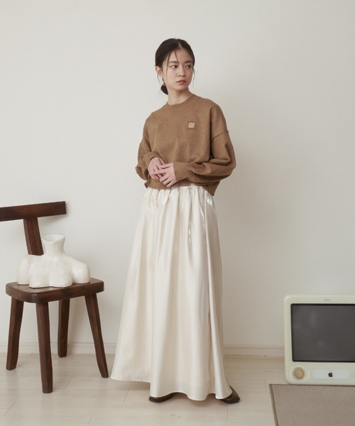 moi tytto（モイテュット）の「ロゴサマーニット（ニット/セーター・レディース・ブラウン/ナチュラル/ピンク・FREE）」の13枚目の写真