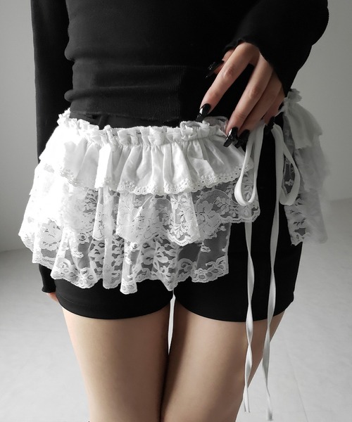 Zimmermann クラッシュフリップフリルリネンシルクミニスカート □ZIMMERMANN□クラッシュフリップフリルリネン＆シルクスカート
