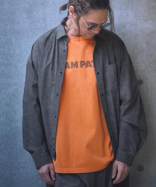 ADAM PATEK（アダムパテック）の「ADAMPATEK/uneven dyeing shirt/ムラ染めプリント長袖シャツ(AP2515002)（シャツ/ブラウス・レディース・ブラック/グレー/ホワイト・1/2）」の9枚目の写真