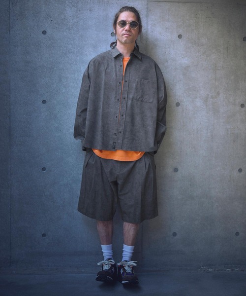 ADAM PATEK（アダムパテック）の「ADAMPATEK/uneven dyeing shirt/ムラ染めプリント長袖シャツ(AP2515002)（シャツ/ブラウス・レディース・ブラック/グレー/ホワイト・1/2）」の13枚目の写真