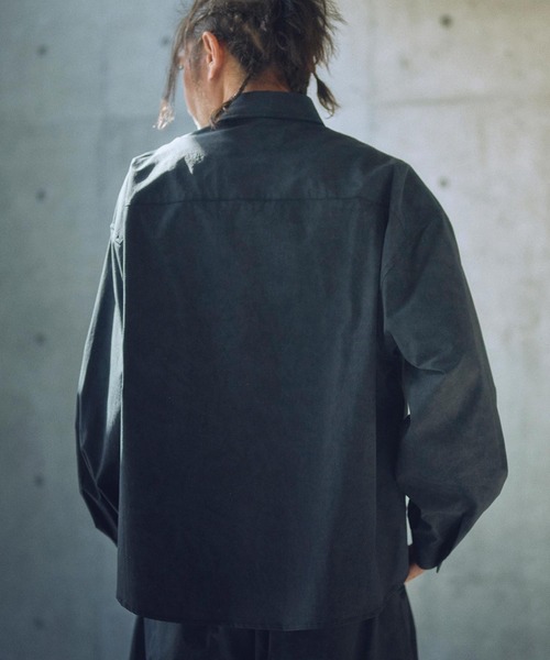 ADAM PATEK（アダムパテック）の「ADAMPATEK/uneven dyeing shirt/ムラ染めプリント長袖シャツ(AP2515002)（シャツ/ブラウス・レディース・ブラック/グレー/ホワイト・1/2）」の15枚目の写真