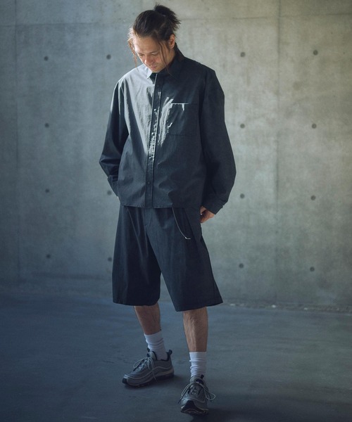 ADAM PATEK（アダムパテック）の「ADAMPATEK/uneven dyeing shirt/ムラ染めプリント長袖シャツ(AP2515002)（シャツ/ブラウス・レディース・ブラック/グレー/ホワイト・1/2）」の19枚目の写真