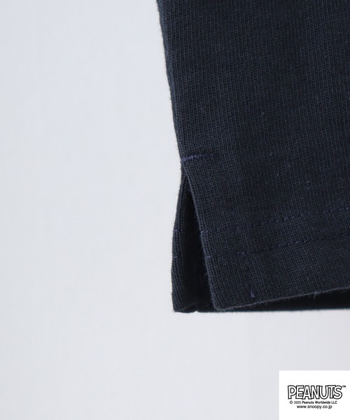 PEANUTS(ピーナッツ)の「PEANUTS ロゴ柄へビーウエイトドロップショルダーTシャツ(Tシャツ/カットソー・メンズ・オフホワイト/ネイビー/イエロー/レッド・S/M/L/LL)」の15枚目の写真